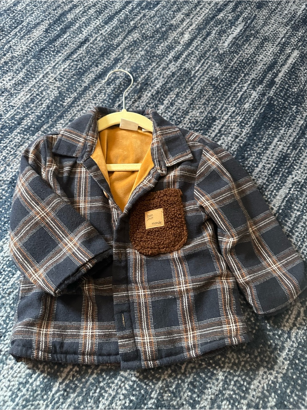 Zara Kids Fall Plaid button down Pocket 12-18M